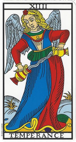 XIIII Temperance from Tarot de Marseille by Alexandre Jodorowsky, Philippe Camoin, published by Camoin, 2004