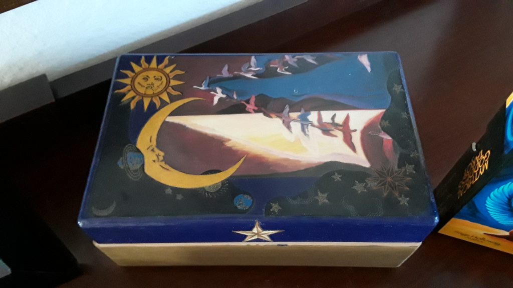 Personalized Tarot Box - decoupage on wood