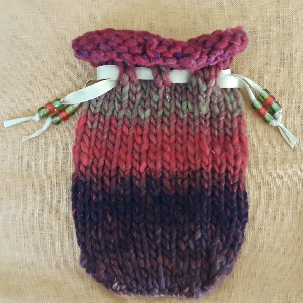 Four of Wands Tarot Bag Knitting Pattern